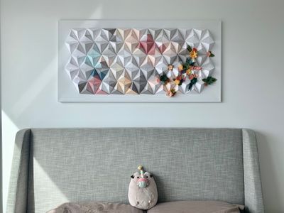Serenity: An origami wall sculpture connected with Google Home